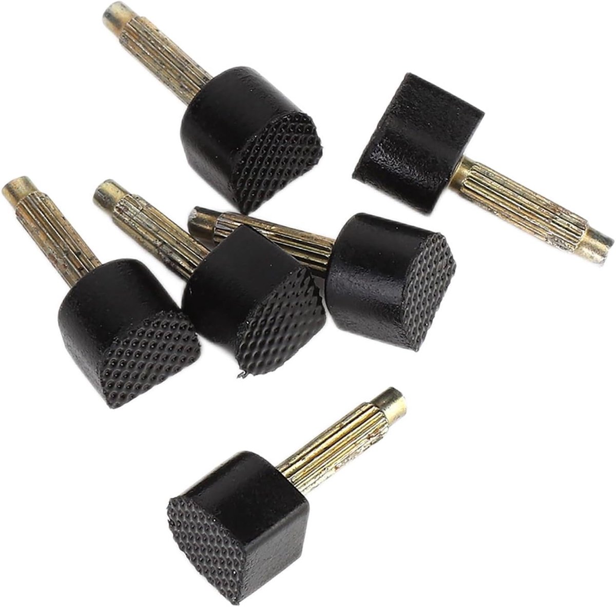 24 stks Hoge Hak Schoen Reparatie Stiletto Vervanging Hakken Tips Liften Antislip Schoenen Reparatie Hak Cap Deuvels U Ronde Vorm Kranen Protector voor Vrouwen Dames(8x8mm)