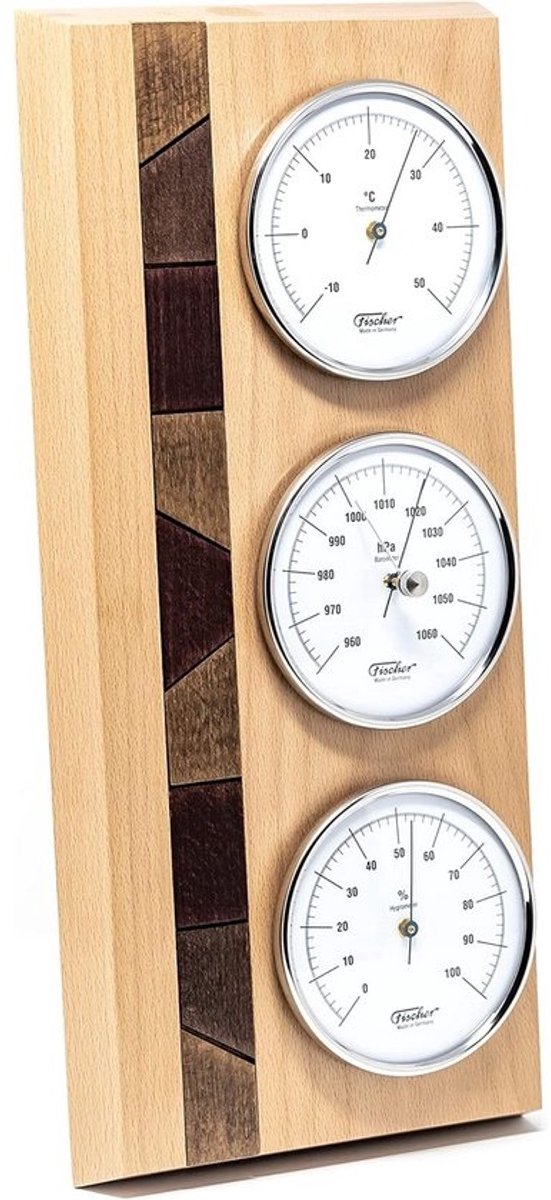 Luxe Weerstation Binnen en Buiten: Barometer, Hygrometer & Thermometer Set
