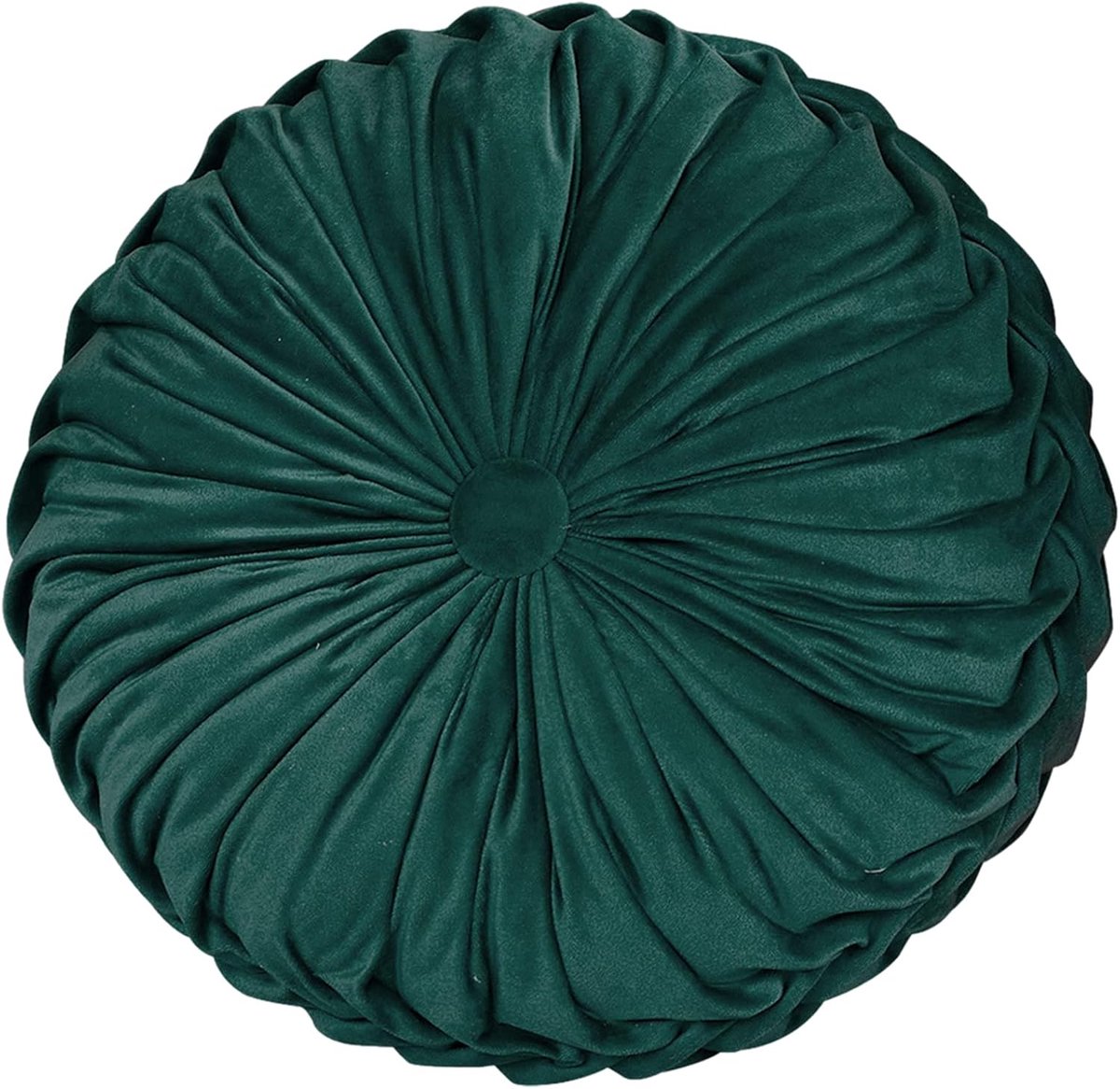 stoelkussen, zitkussen, traagschuim, wasbaar, voor houten of metalen krukken, zwartachtig groen, diameter 38 cm