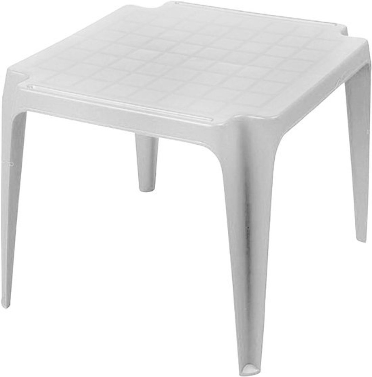 Kinder stapeltafel - Kinder tafeltje - Buiten spelen - Weerbestendig kunststof - 50x50 cm - Wit