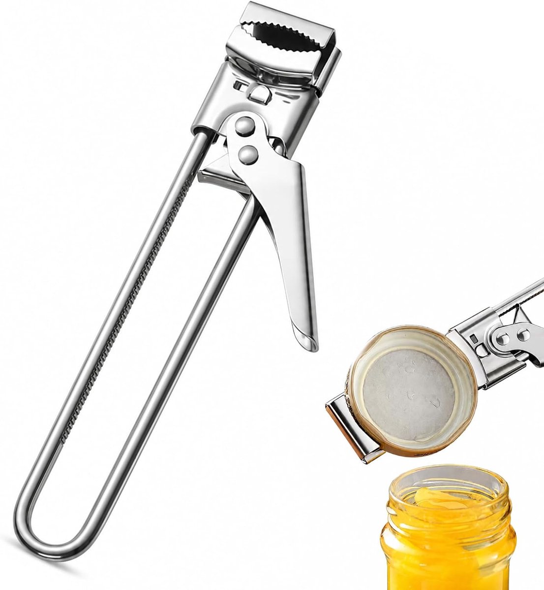 dekselopener, extra lange hendel, glasovender, schroefdekselopener, super antislip dekselopener voor schroefglazen, geschikt voor glas, schroefsluitingen, speciaal ontwikkeld voor