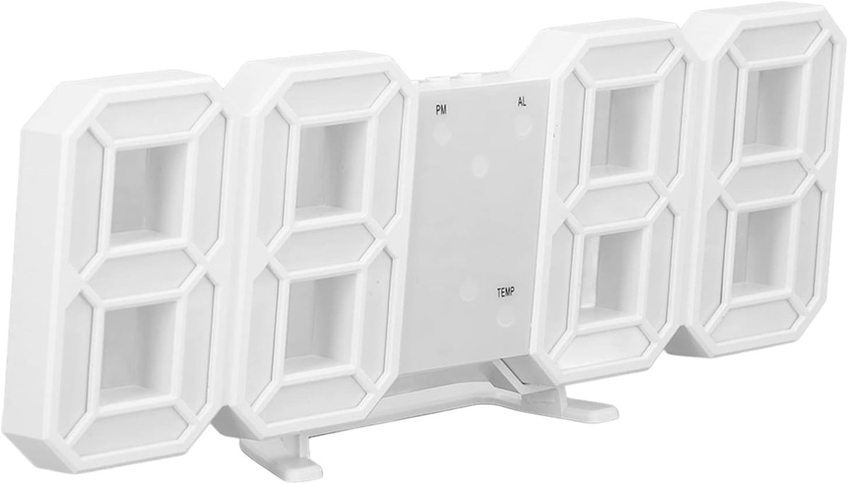 Digitale 3D Alarmklok met LED Display voor Slaapkamer, Kantoor en Woonkamer - USB Aansluiting, Modern Ontwerp en Nauwkeurige Tijdweergave