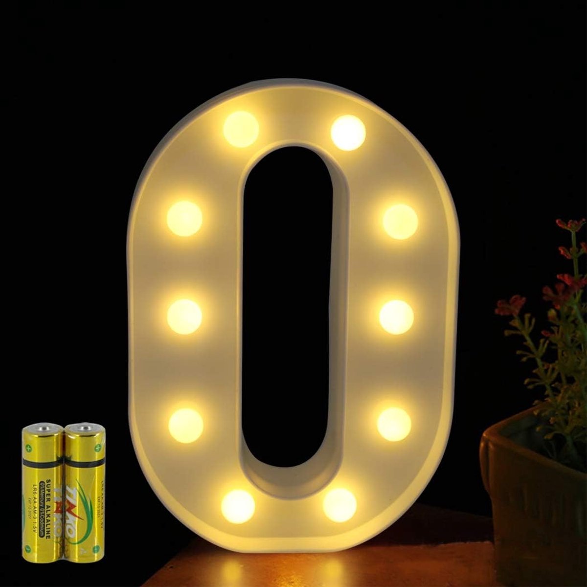 letterverlichting, alfabetlamp, led, letterverlichting, letterlamp, verlichte letters, nachtverlichting, decoratie voor verjaardagsfeestje, bruiloft, kinderkamer (O)