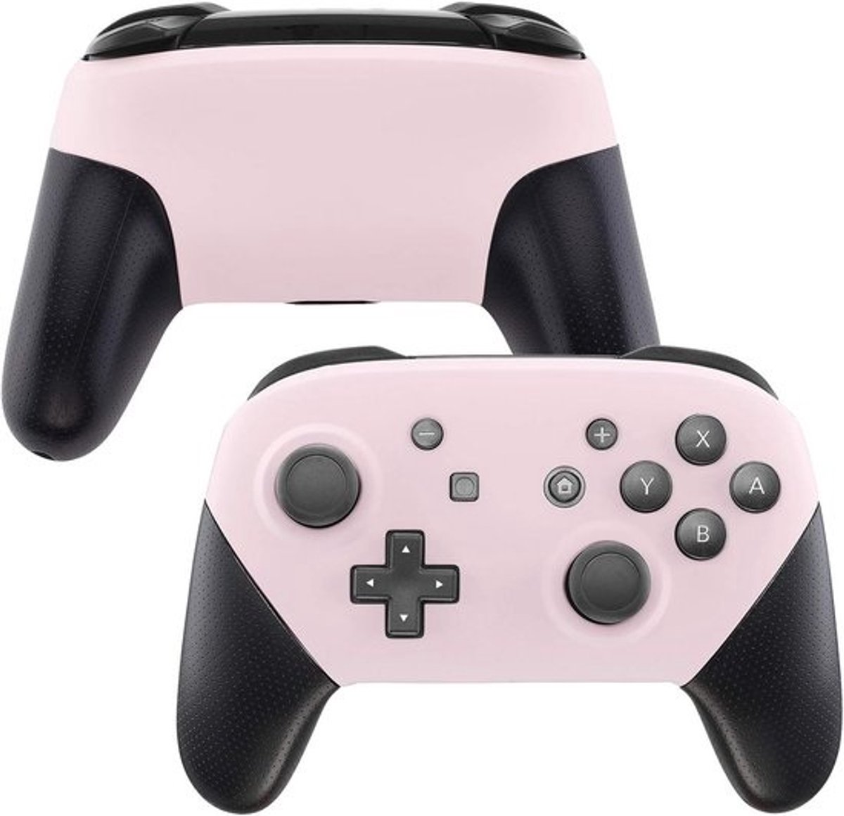 Chique Roze Glossy Faceplate en Backplate voor Switch Pro Controller - DIY Vervangingsshell