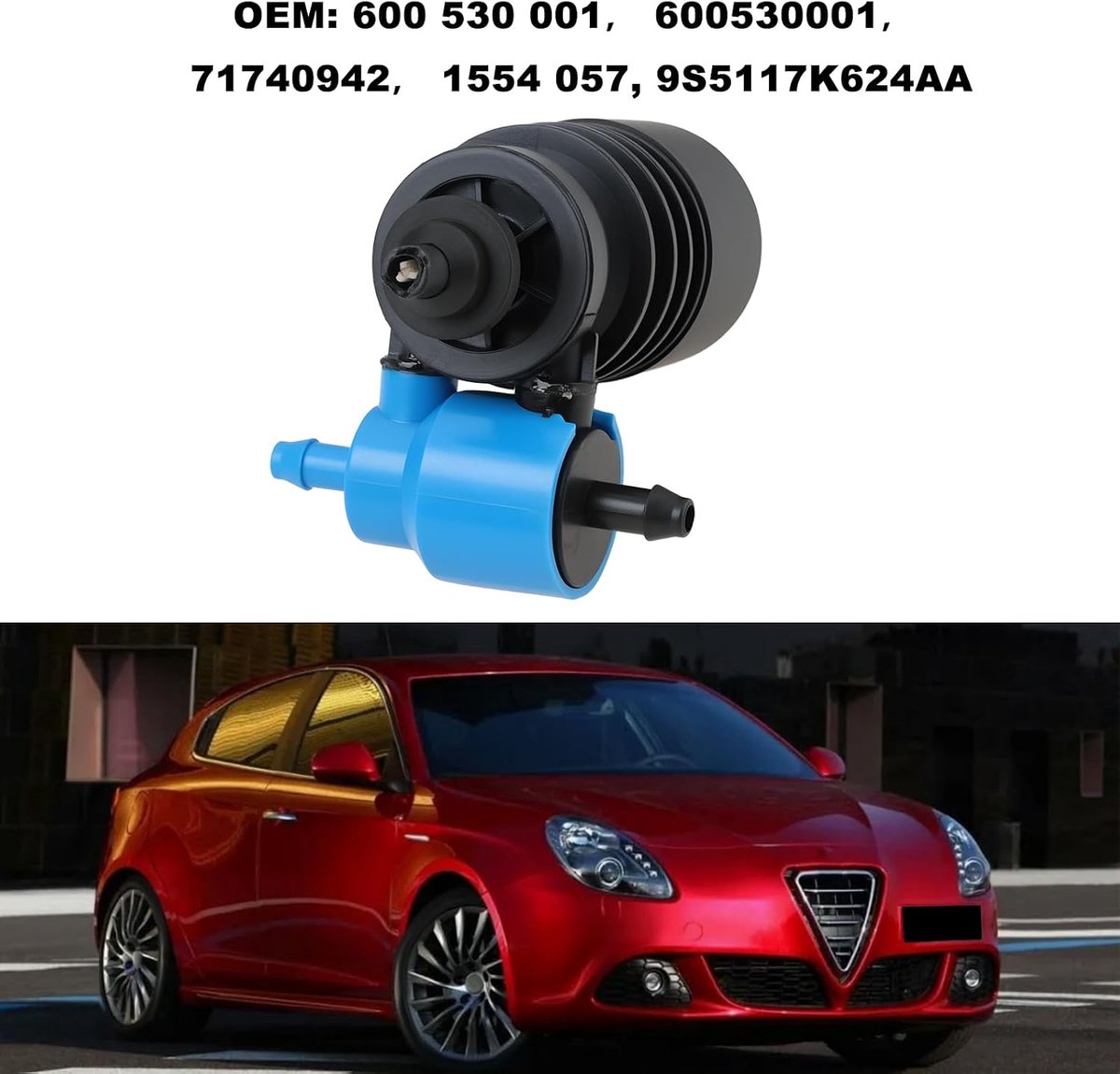 Ruitensproeierpomp 600530001 71740942 9S5117K624AA Compatibel met Alfa Romeo 159 Compatibel met Ford Ka