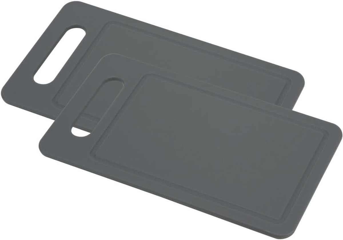& Trendy Snijplanken Fresco grijs 25 x 14 cm - 2 stuks