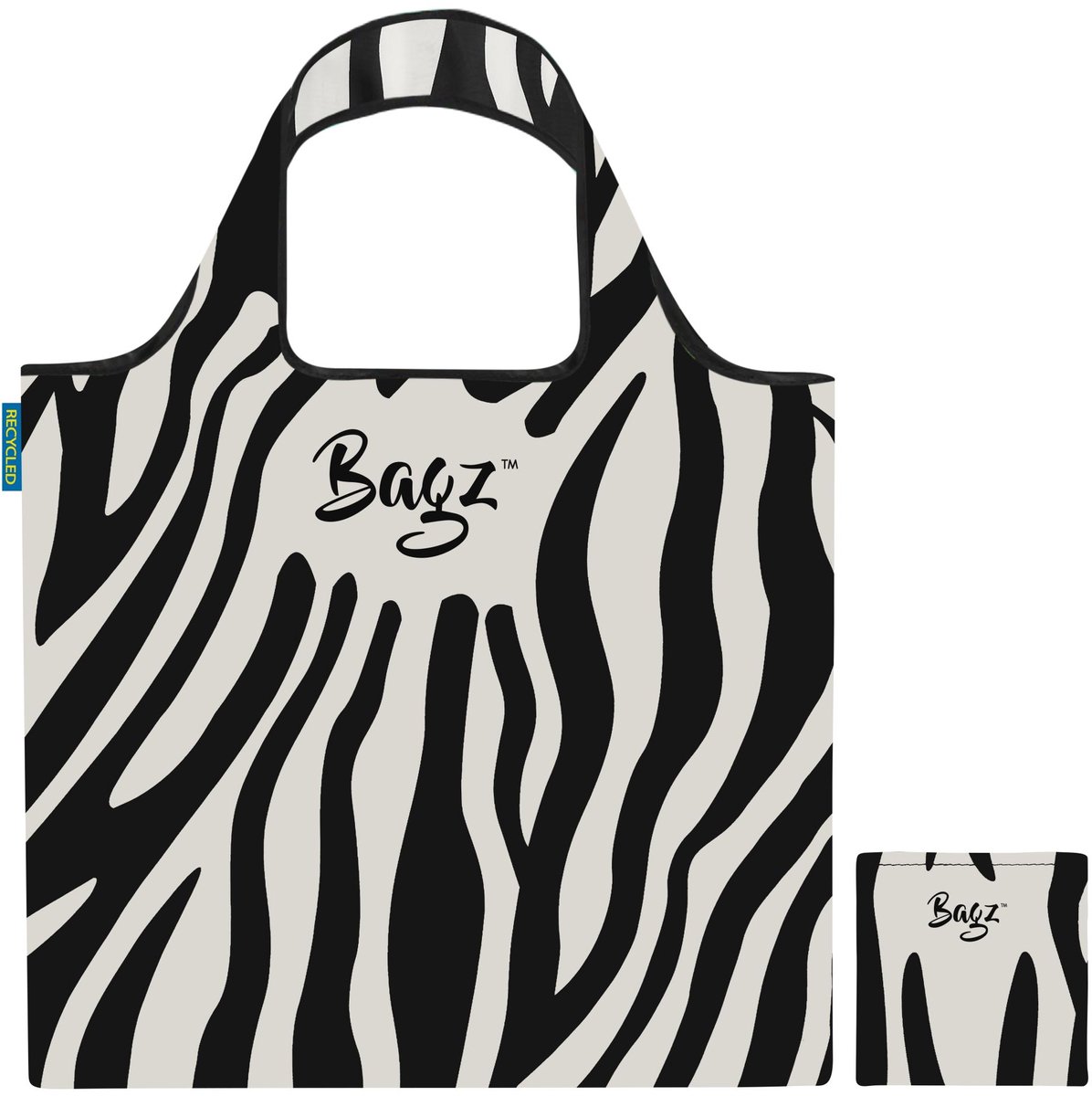 Bagz Safari Zebra Opvouwbare Boodschappentas