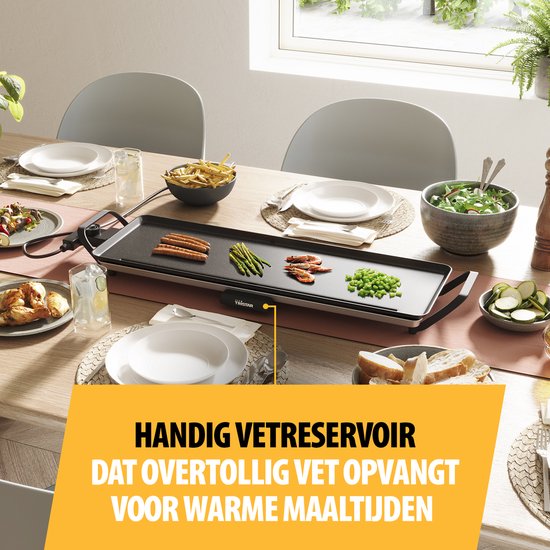 Tristar Bakplaat - BP-2668 - 1800W - Gourmet, Grillplaat L 70x23cm - 6-8 personen — afbeelding 3