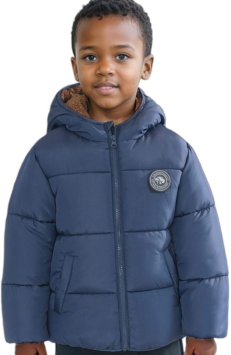 Currero Winterjas Parka Jongens Lange Jas Wintermantel Overjas Gewatteerd Waterdicht Winter Stijlvol Mantel Kinderen 4 Jaar Blauw