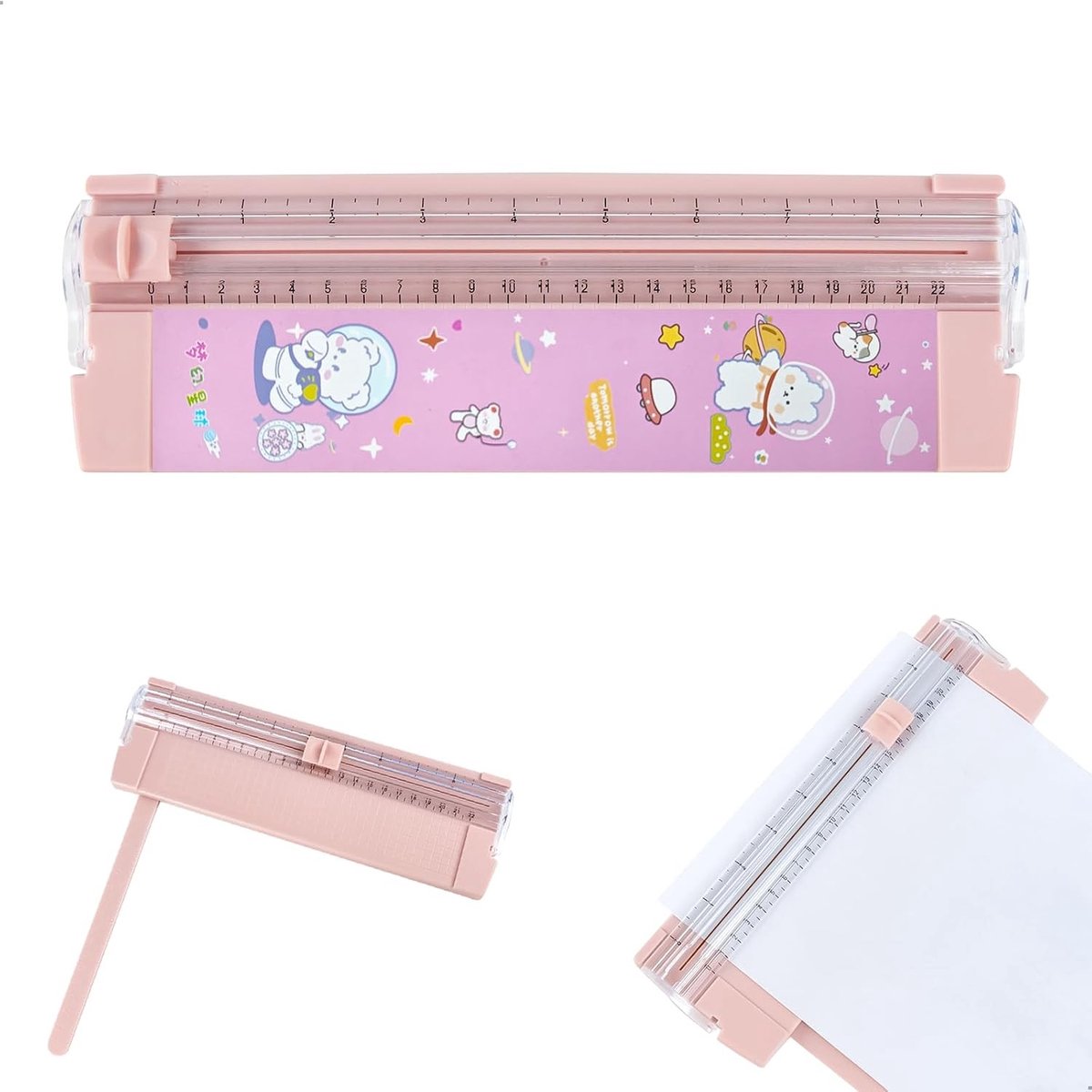 A4 papier snijmachine met geïntegreerde trays, snijdt papier tot 220 x 60 mm, ideaal voor diverse snijtoepassingen en hobbyprojecten