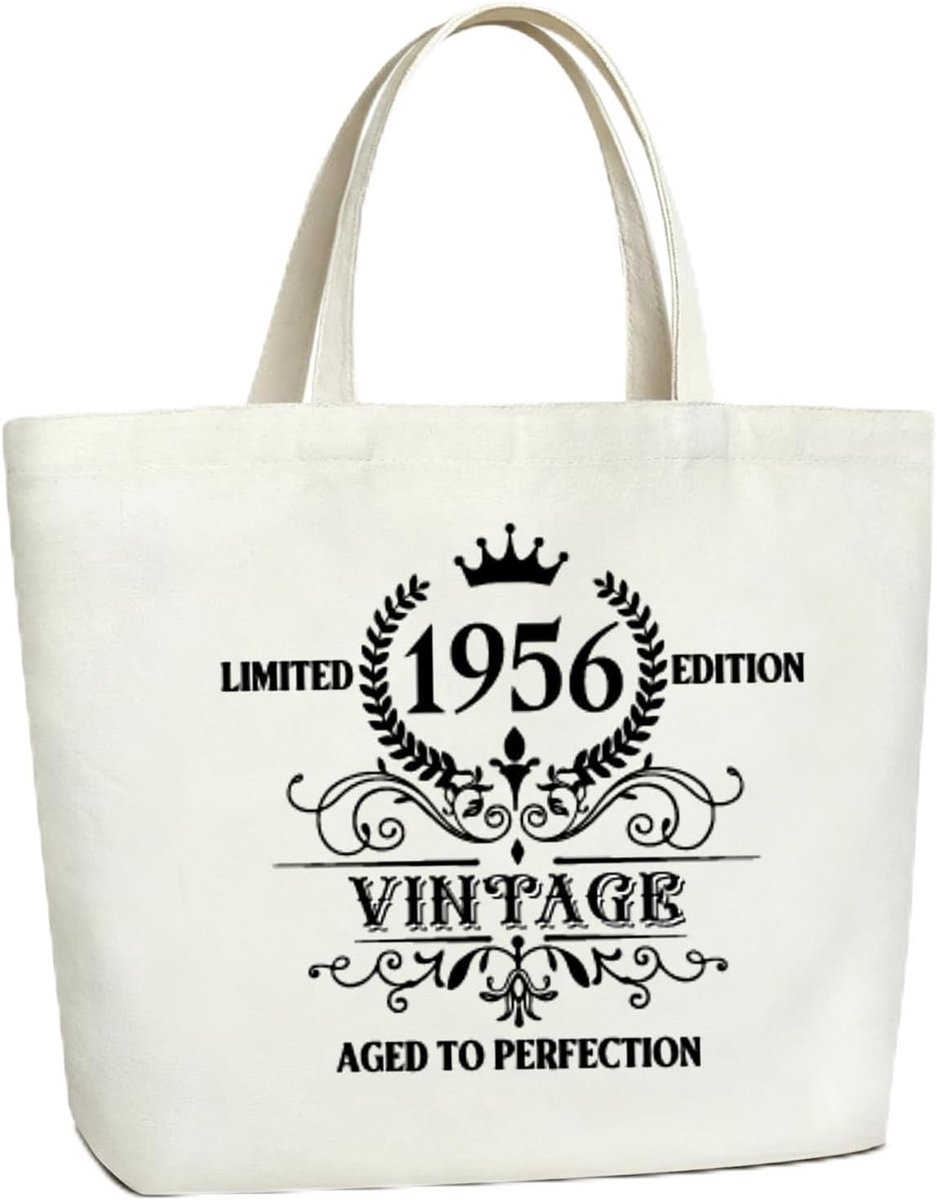 Katoenen tas canvas draagtas, bedankje afscheidsgeschenk collega voor pensioen bij pensioen pensioen, pensioengeschenken voor vrouwen en mannen