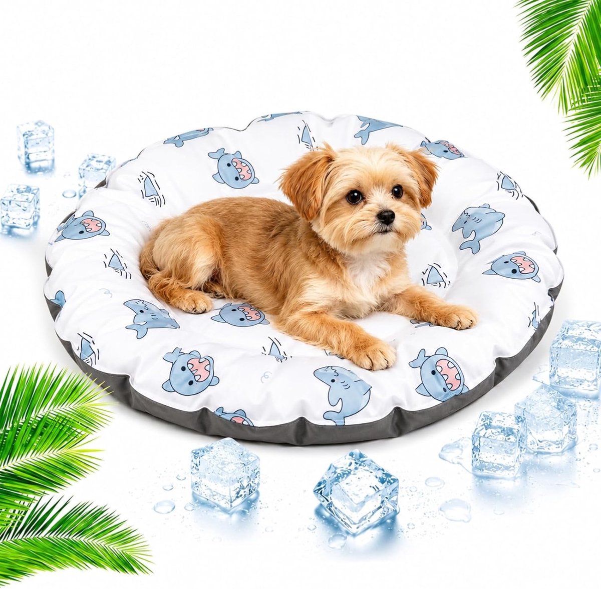 koelmat voor honden, 55 cm, koelmat voor huisdieren, ronde katten, koelmat, hondenkoelmat, koeldeken voor honden (WH)