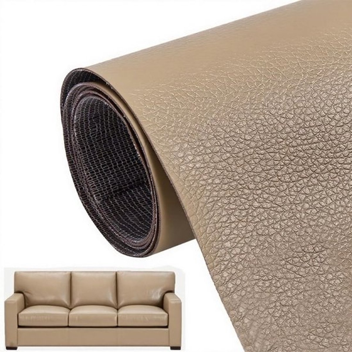 Leather Repair Patches, Self-Adhesive Patches for Sofas, Car Seats, Bags, Faux Leather, 60 x 173 cm