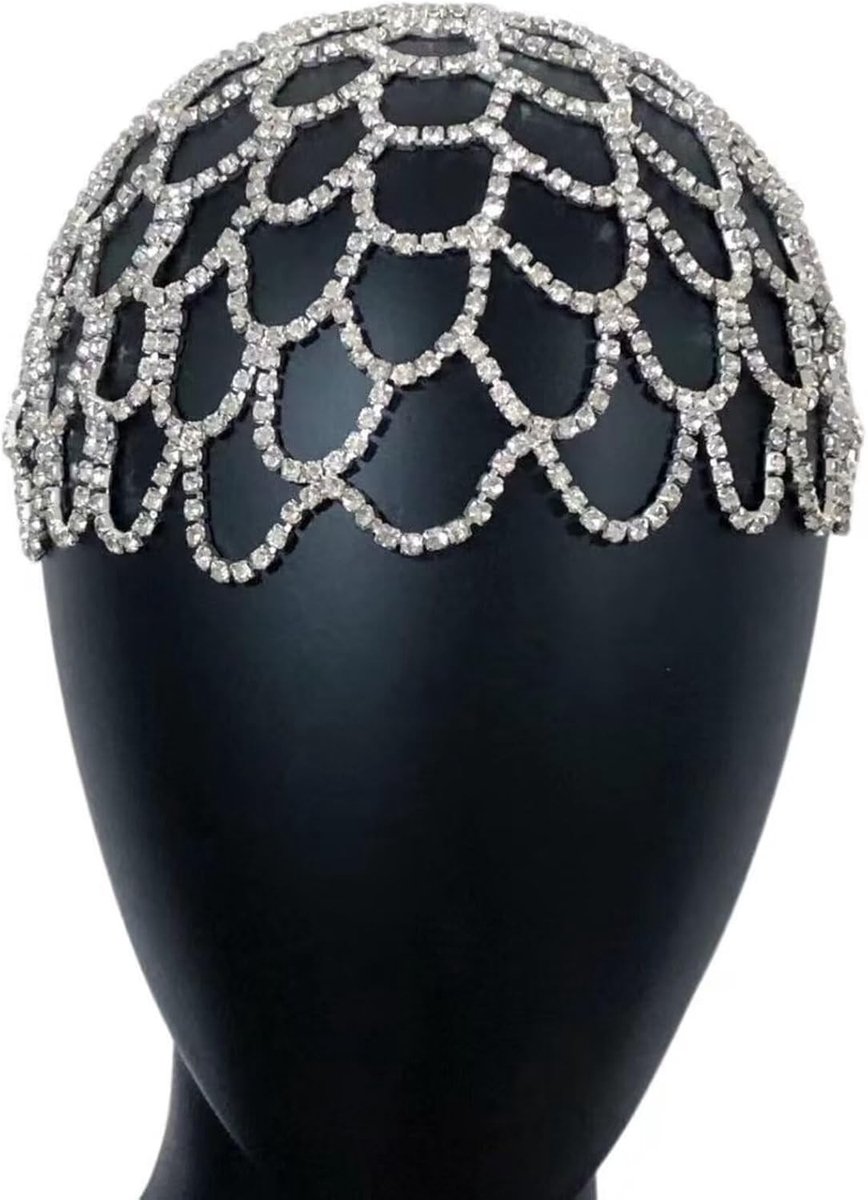 Vintage Hoofdbedekking met Kristallen en Strass voor Bruiloft, Cosplay en Feestdecoratie - 1920s Gatsby Haaraccessoires en Hoofdsieraden