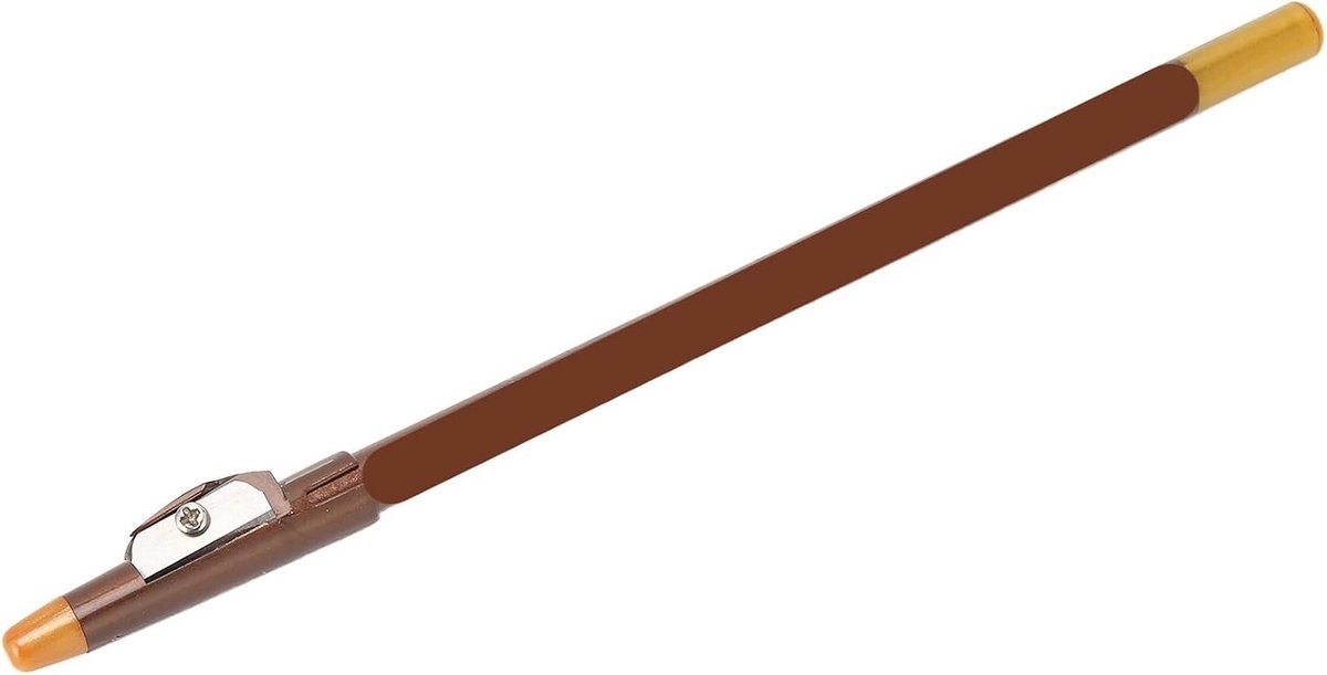Professionele Baardpotlood Vulpen voor Mannen, Met Slijper en Baardvormer voor Perfecte Styling en Precisie (Lichtbruin)