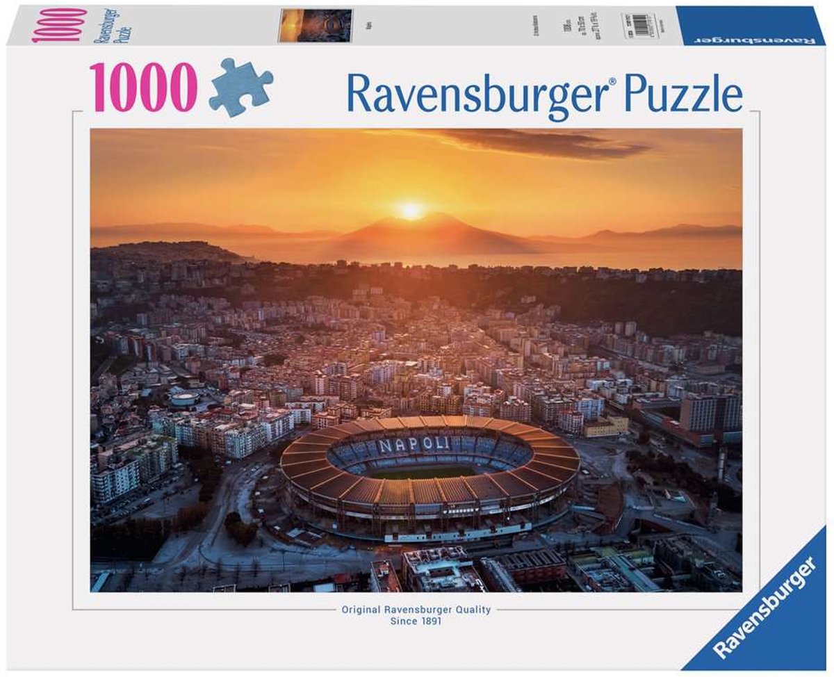 Ravensburger Napels, Italië Puzzel - 1000 Stukjes - Italiaans Stadsgezicht - Legpuzzel voor Volwassenen - Vanaf 14 Jaar