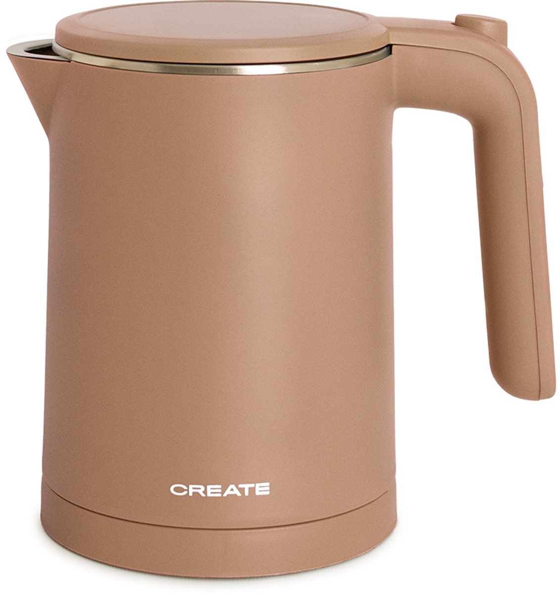 CREATE - 600ml Elektrische waterkoker met temperatuurregeling - 800W - Mokka - KETTLE STUDIO PRO