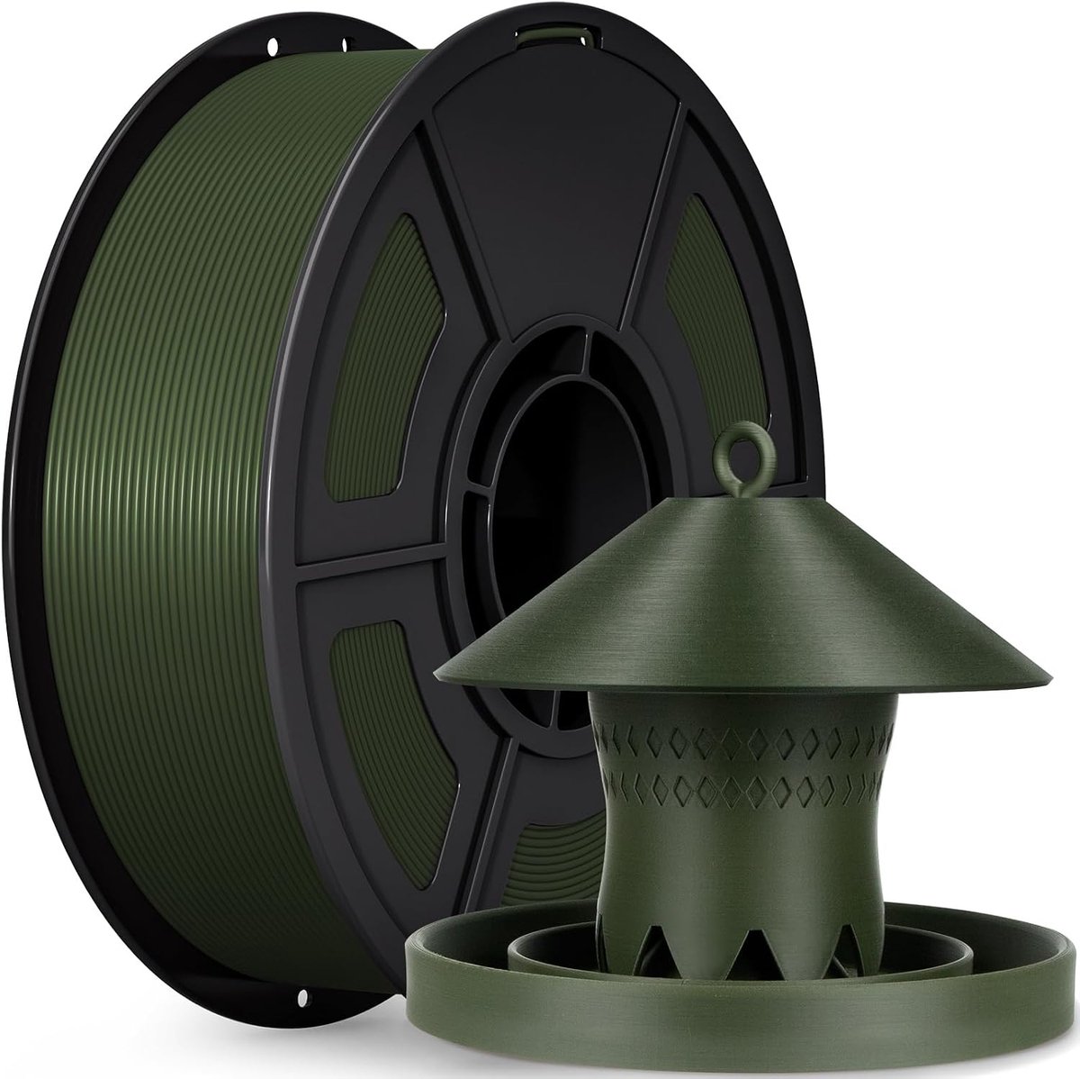3D filament 1.75mm 1KG - olijfgroen ASA - UV-bestendig - weerbestendig voor buitengebruik - ShopVlot