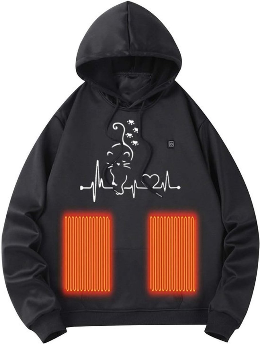 Verwarmde Unisex Hoodie met Capuchon en 5 Warmtestanden voor Dames en Heren