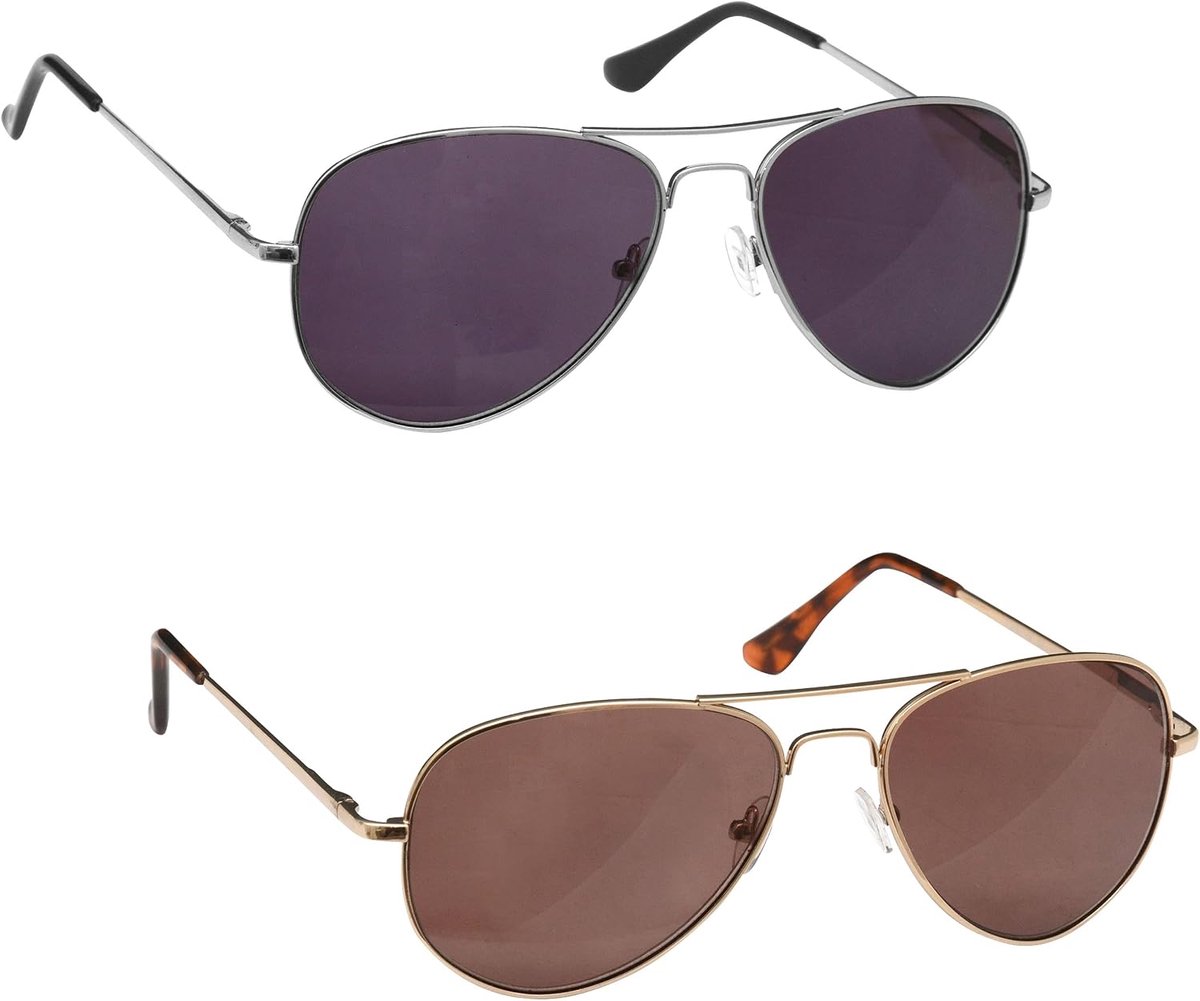 Zilver & Goud Zon Lezers Waarde 2 Stuks UV400 Mannen Vrouwen SS8-89 +1,50