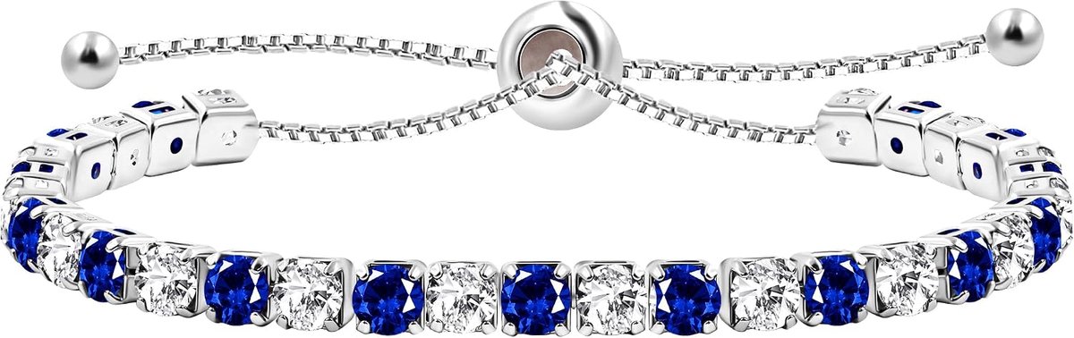 Vergulde Cubic Zirconia Verstelbare Tennis Armband - Sprankelende Multi-Color CZ Afwisselend Ontwerp voor Vrouwen YA4375
