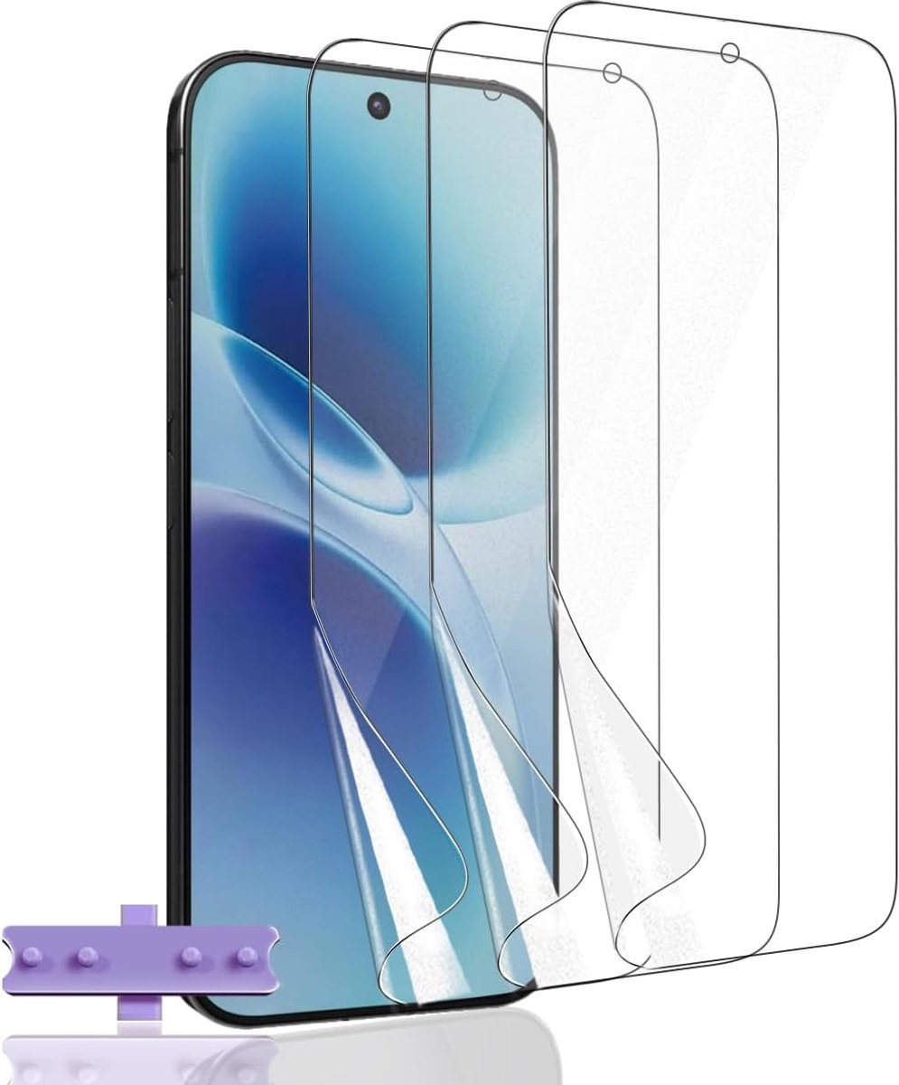 3 stuks beschermfolie voor Vivo V70 / V70 Elite 5G, zachte TPU anti-kras anti-luchtbellen displaybeschermfolie, Ultra HD heldere displaybescherming, vingerafdruk-ID, volledige afdekking folie