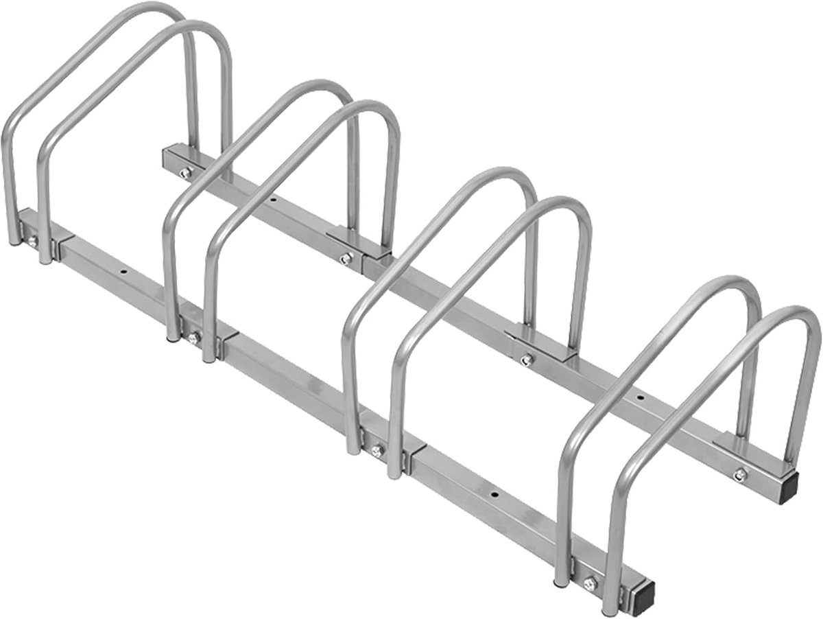 Meerdere Fietsenrekken voor 35-55mm Bandbreedte Vloer & Muur Gemonteerde Fietshouder Fietsparkeren Dubbele Stand Set Weerbestendig Fietsenstandaards voor Garage Tuin (voor 4 Fietsen)