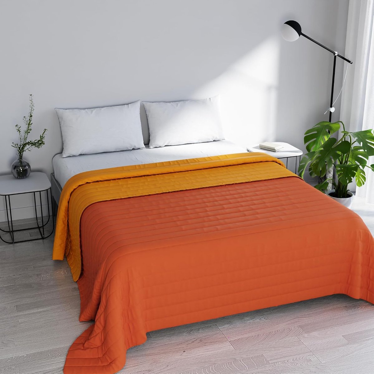 Bed Linen Zomersprei 260 x 270 cm oranje/geel