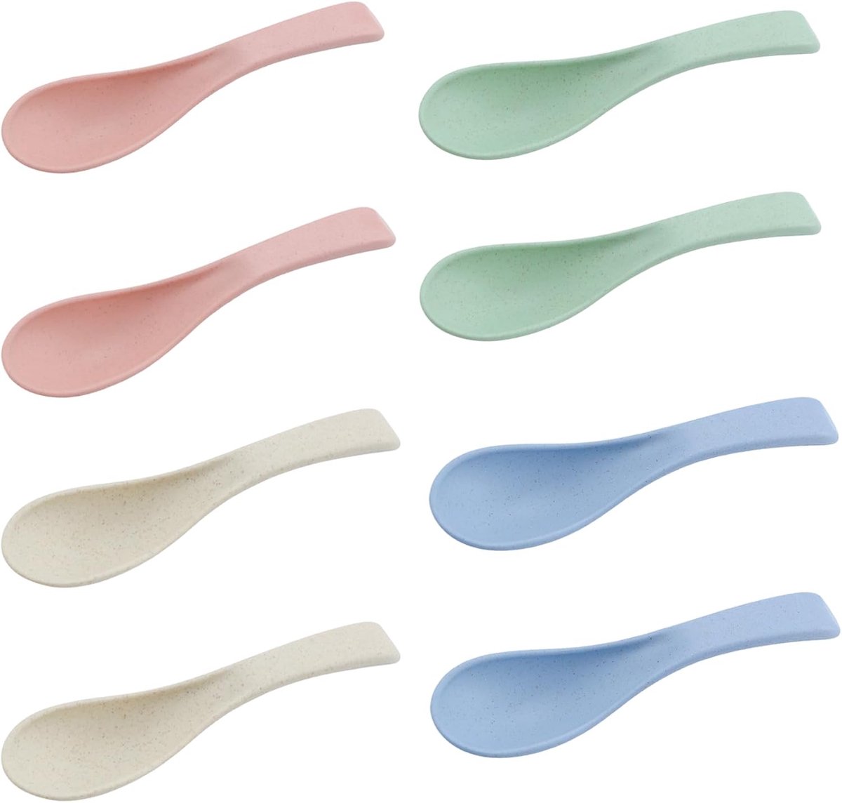 Soeplepel, Chinese soeplepel, Aziatische soeplepel, rijstlepel Japanse lepel groot voor Ramen Wonton Dumplings Miso, Set van 8