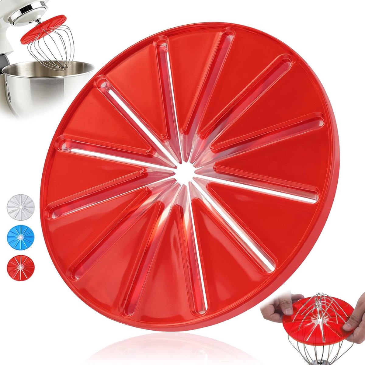 Anti-spatten geluidswand 14 cm spatbescherming mixer rood