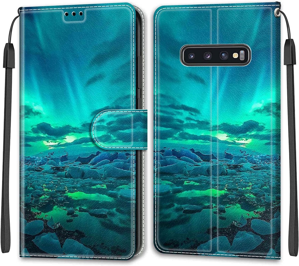 Portemonnee Telefoonhoes voor Samsung Galaxy S10 Aurora