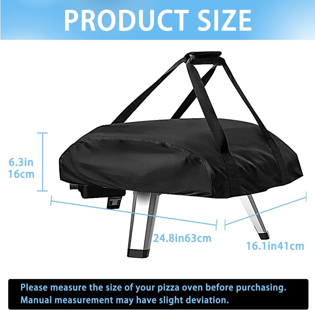 Pizza Oven Cover for Ooni Koda 12,420D Waterproof Weatherproof Oxford Fabric Pizza Oven Carry Bag Pizza Oven - ShopVlot – foto 3