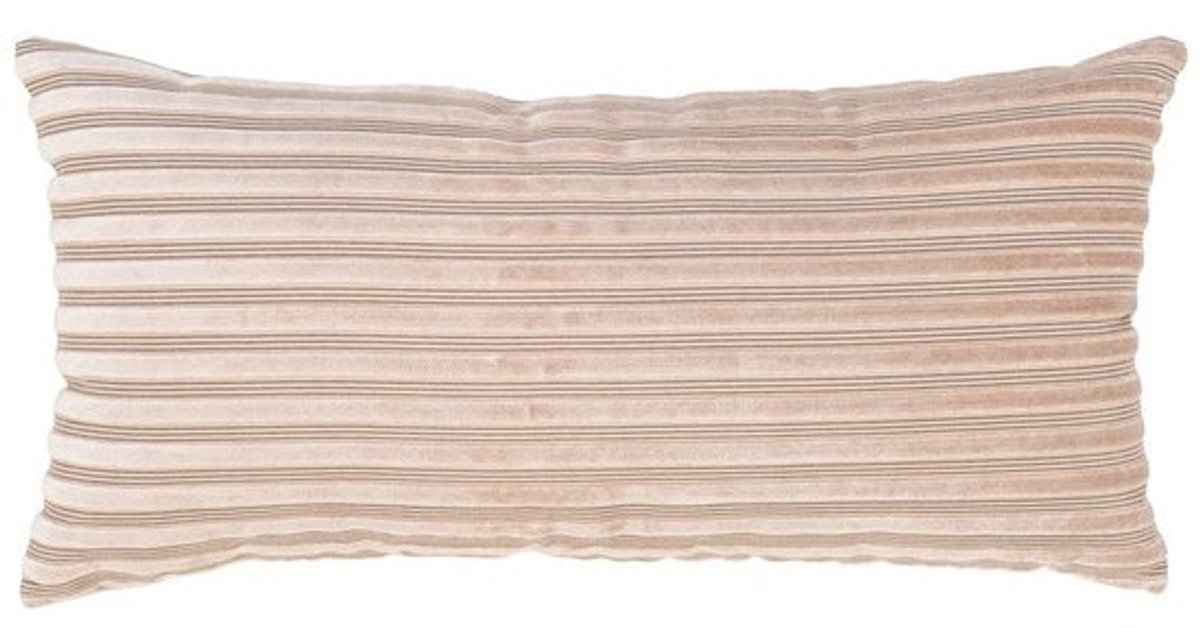 Alburry-kussen - sierkussen - decoratief kussen - zachte gemengde vezels - 30x60 cm - beige - subtiele gestreepte textuur - duurzaam en elegant