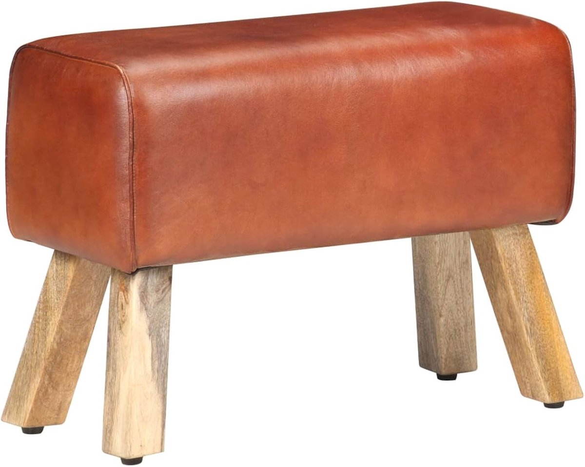 Entree bank voor 2 zits van echt leer, moderne binnenbank, voor keuken, kantoor, 58 x 25 x 43 cm