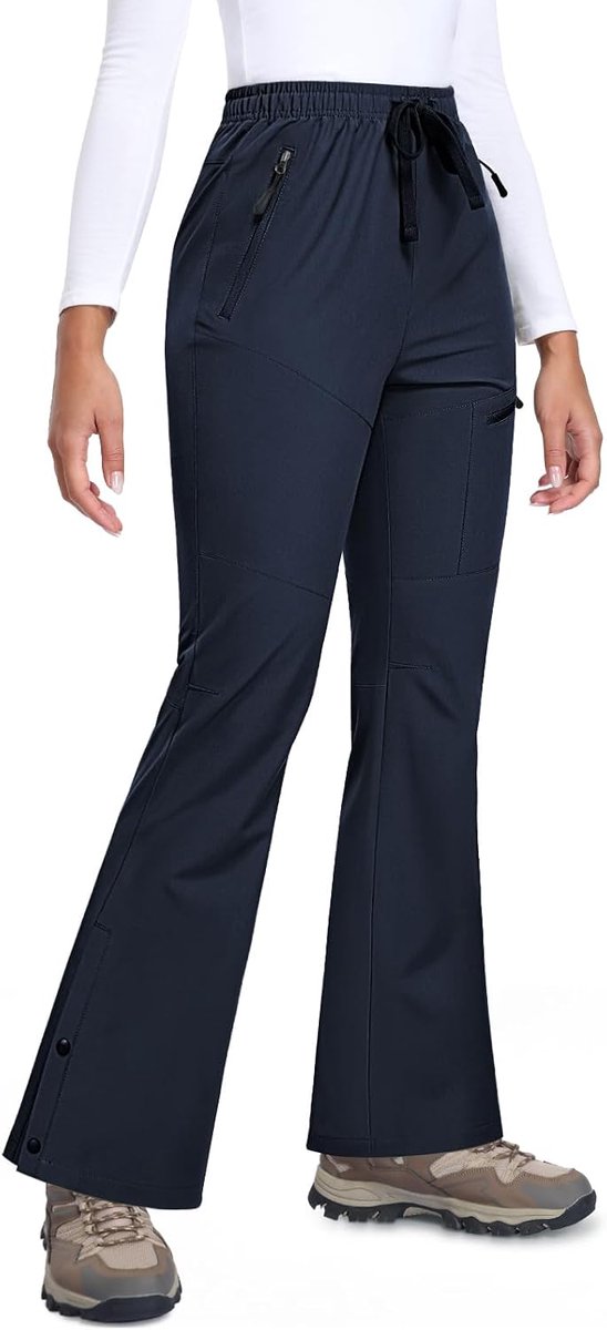 Trekkingbroek voor dames, licht, waterafstotend, met zakken