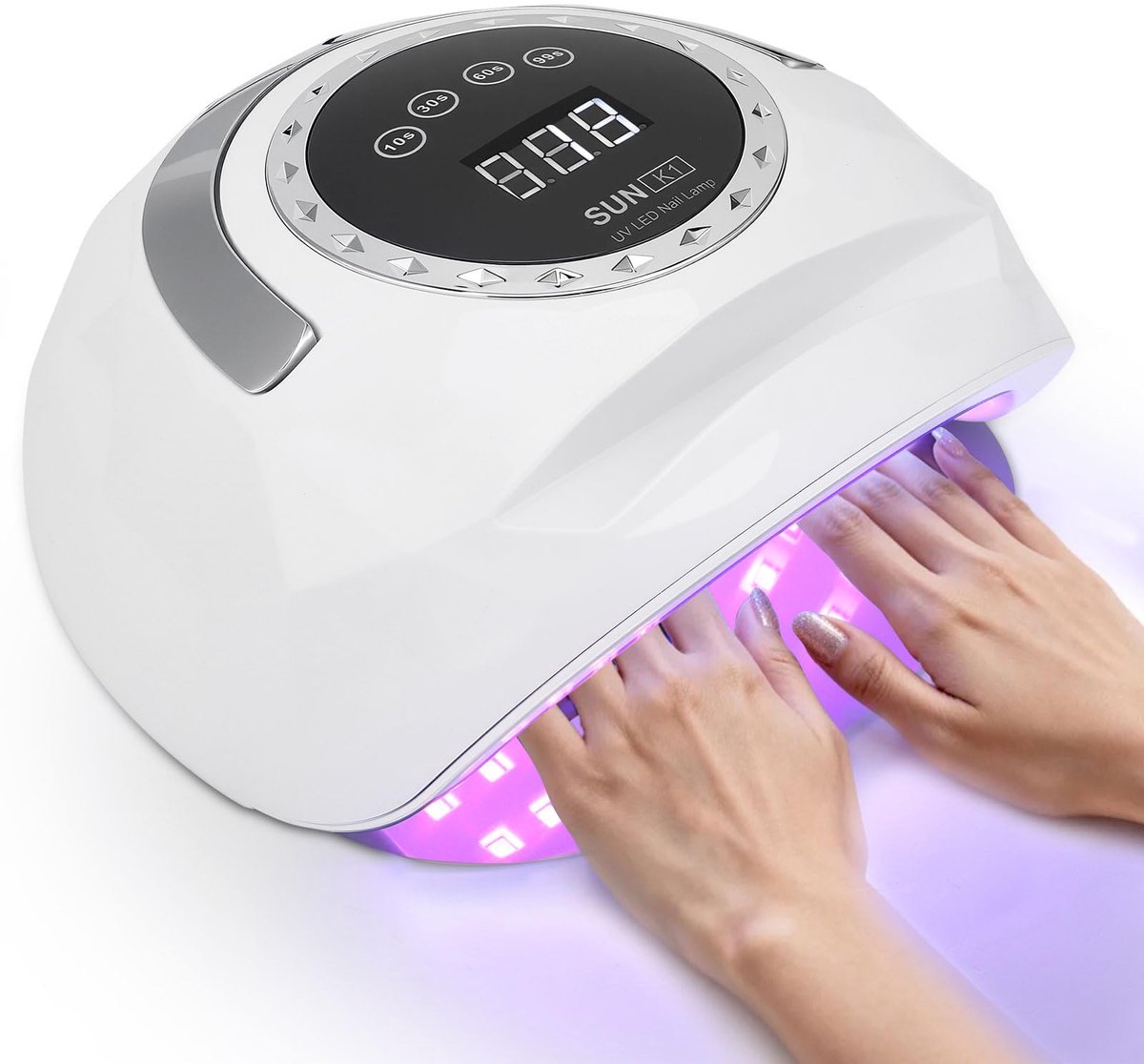 SnelShoppen - UV-lamp voor Gelnagels, 268W LED Nageldroger met 4 Timer-instellingen, Digitaal Display, 72 Kralen, Autosensor en Hand-in-Licht voor Sal