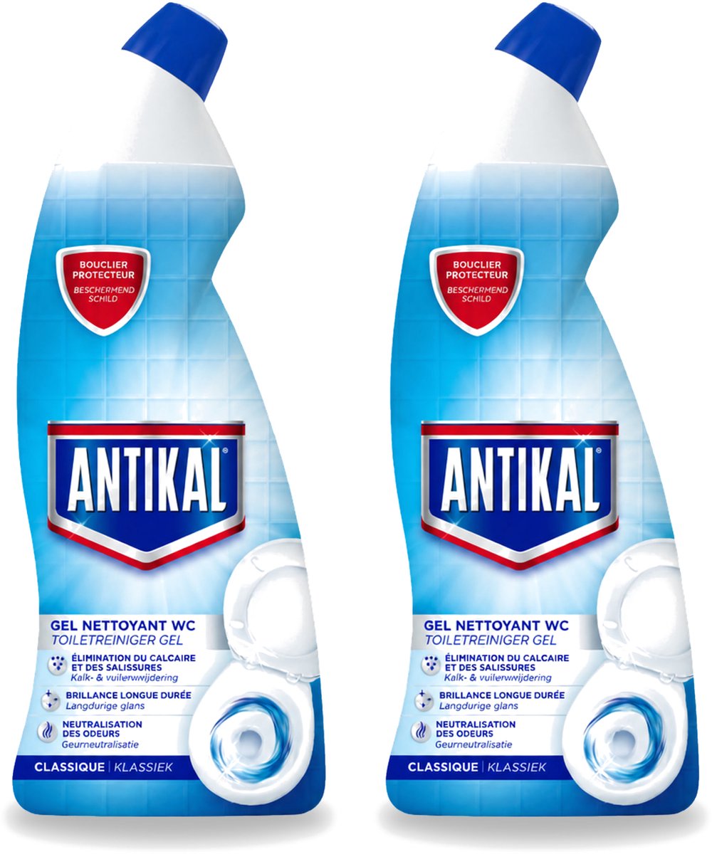 2 x Antikal - Toiletreiniger - Verwijdert Kalkaanslag & Vuil - 750 ml - Voordeelverpakking - 2 stuks