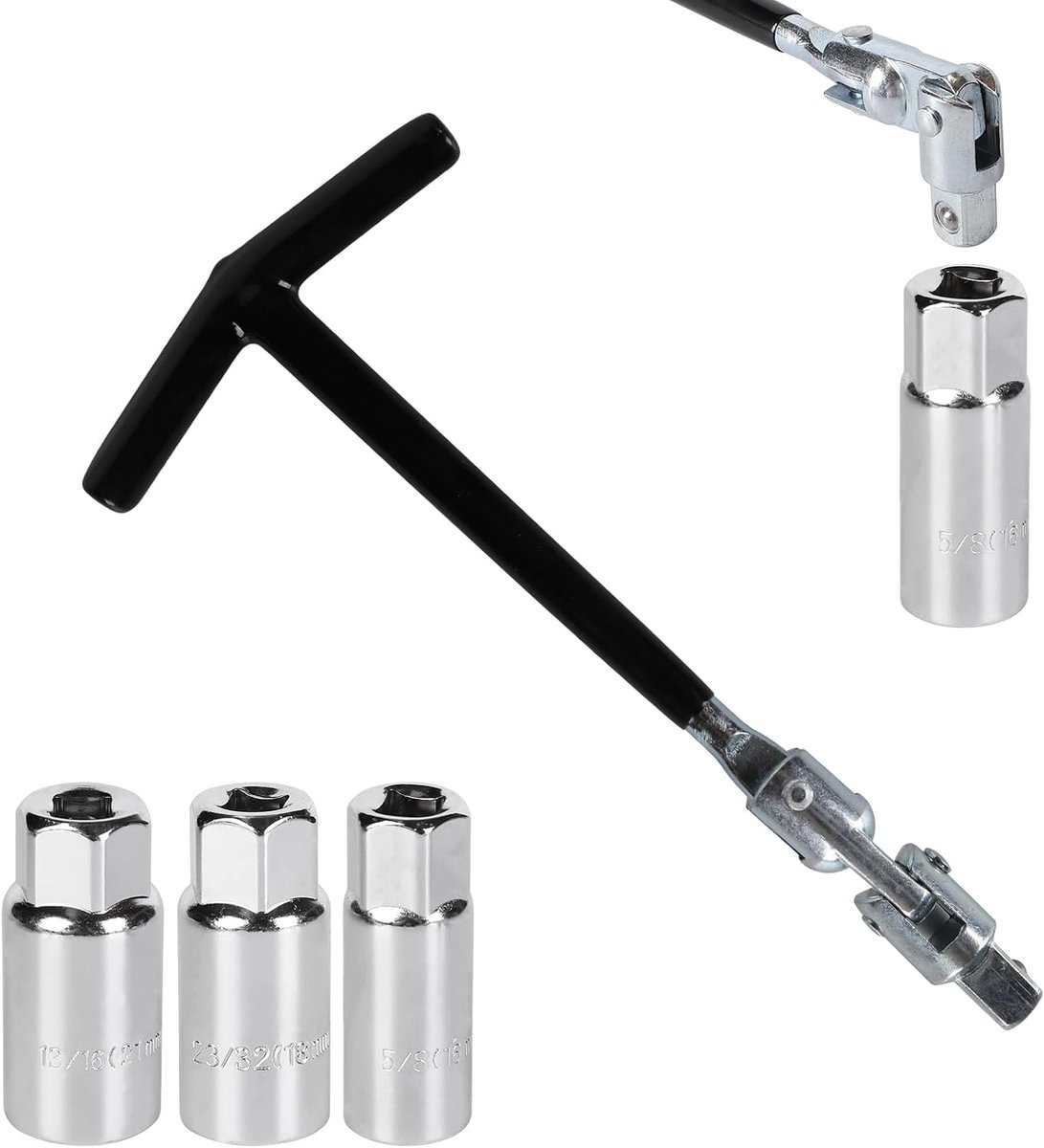 Spark Plug Wrench, Universal Spark Plug Wrench, 16 mm, 18 mm, 21 mm - ShopVlot
