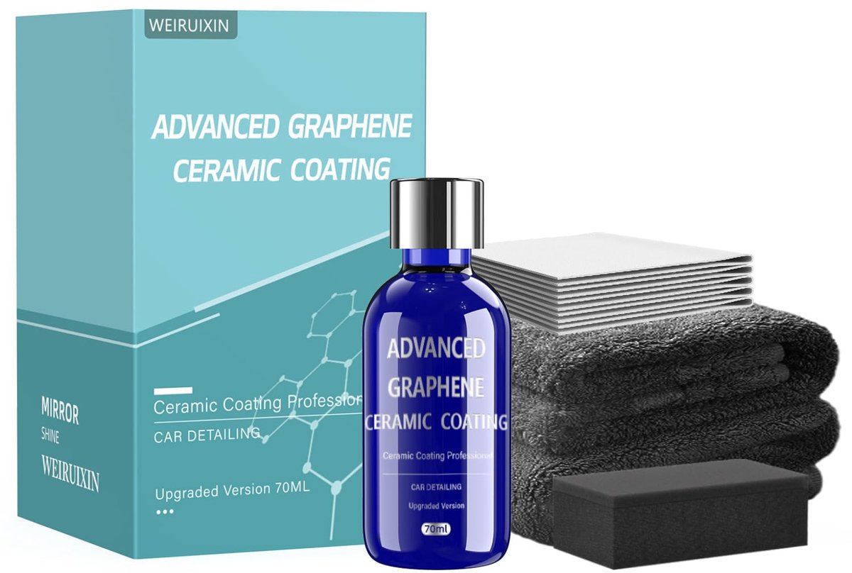 10H 3.0 ceramic coating, high gloss, hydrophobia, scratch-resistant, easy to use, mirror paint protection set 50 ml - ShopVlot