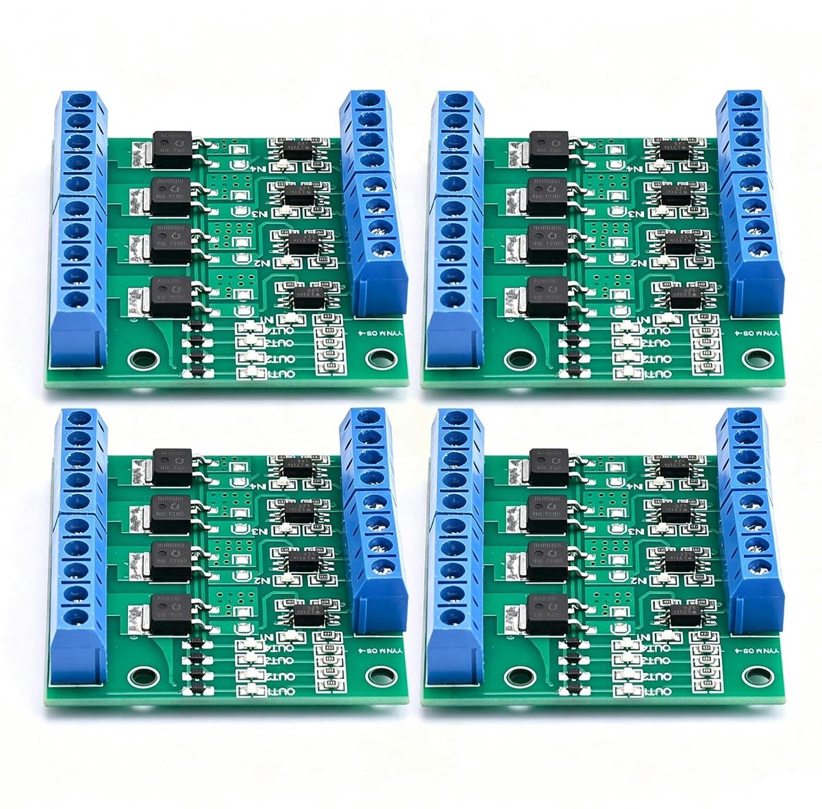 4 stuks Mosfet-printplaat, PWM 4-kanaals SPS-versterker, mosfet-module, SPS-versterker, printplaat, drivermodule - ShopVlot