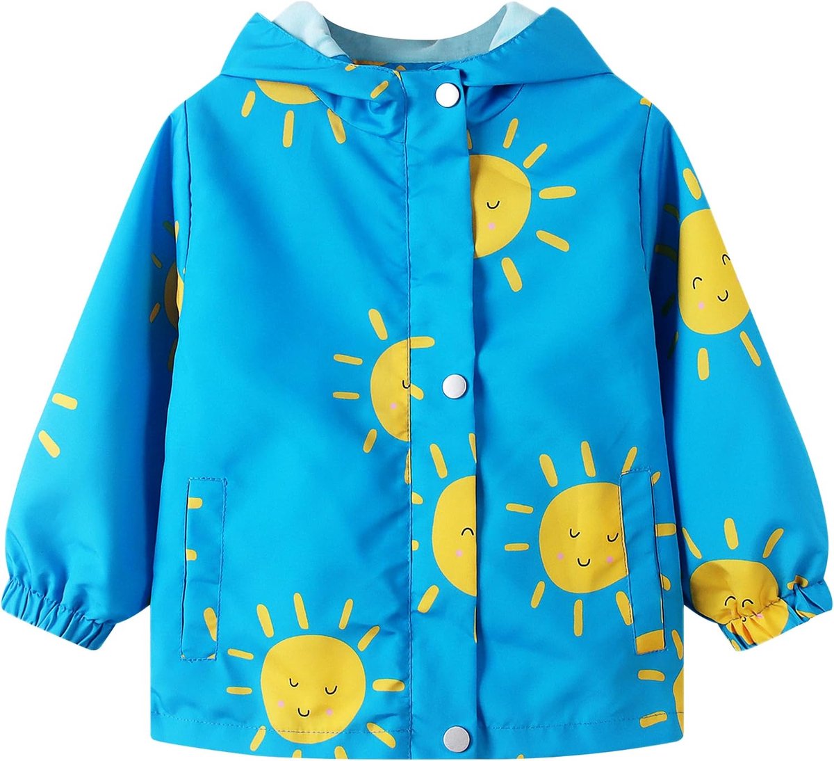 Jas Kinderen Waterdichte Regenjas Meisjes Jongens Overgangsjas Lichtgewicht Ademend Gevoerde Hooded Jassen Lente Herfst Windbreaker Winddichte Jas 2-10 Jaar, 92-140