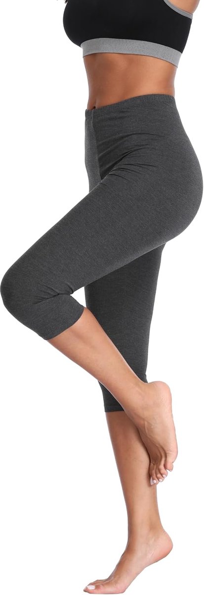 Leggings voor dames, 3/4 leggings, ondoorzichtig, elastische capribroek, sportbroek voor yoga, gym, outdoor, fitness, thuis