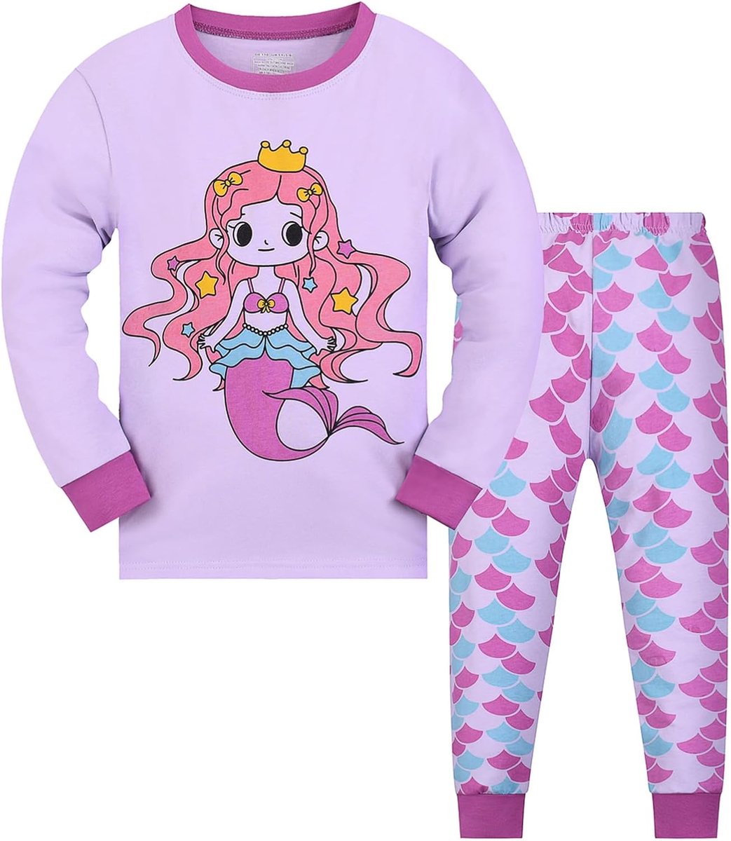 Pyjama’s Kinderpyjamaset Katoen Lange mouwen Winter Eenhoorn 2-delig 3-12 jaar