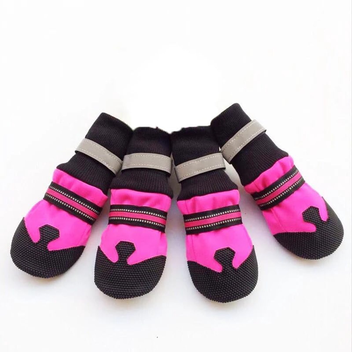 Hondensokken voor middelgrote honden en iets grotere honden, warme winterse antislip, hondenpoot, beschermhoes (roze, XL)