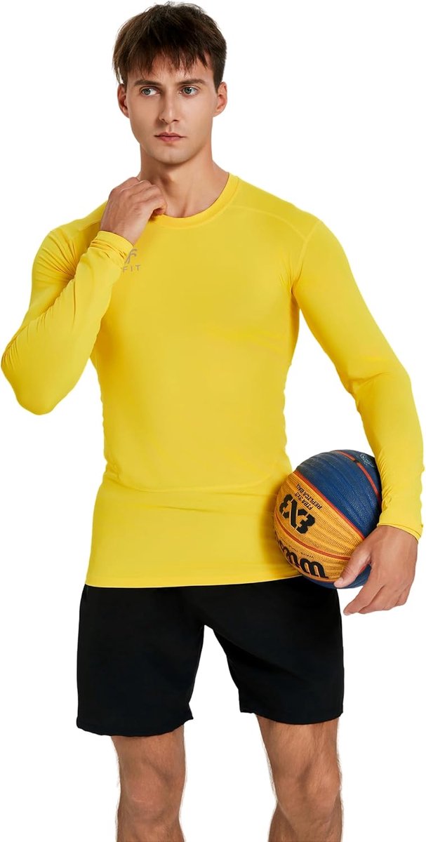Compressie T-Shirt Lange mouw Thermisch Sport Fitness Hardlopen Ademend Sneldrogend GYM Stretchstof Strak Training Voetbal Basketbal Crossfit