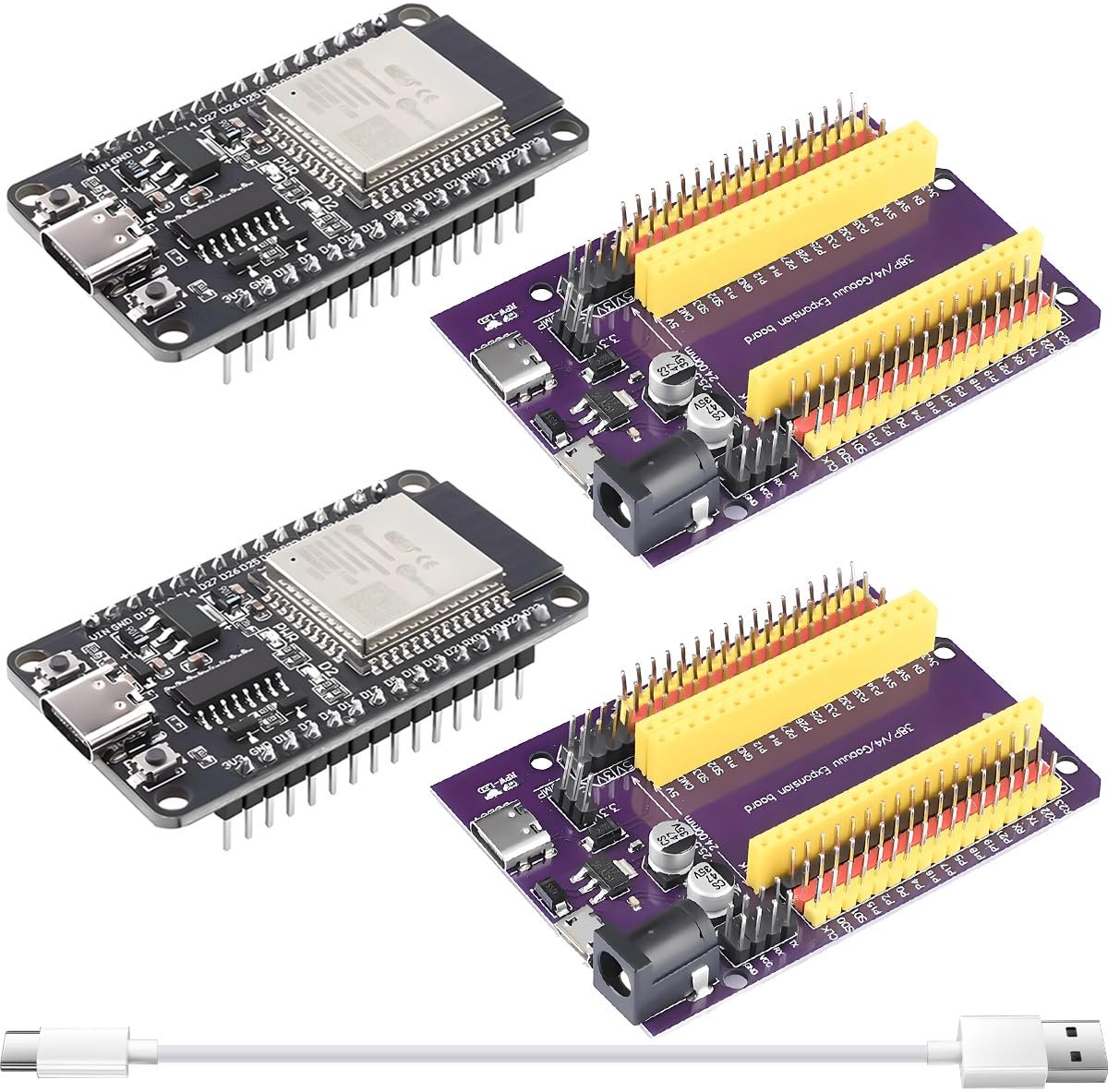 For ESP Type-C USB CH340 Development Board Wi-Fi + 2-in-1 Low Power, BLE, 2.4GHz + ESP 38-Pin Expansion Card Type-C - ShopVlot