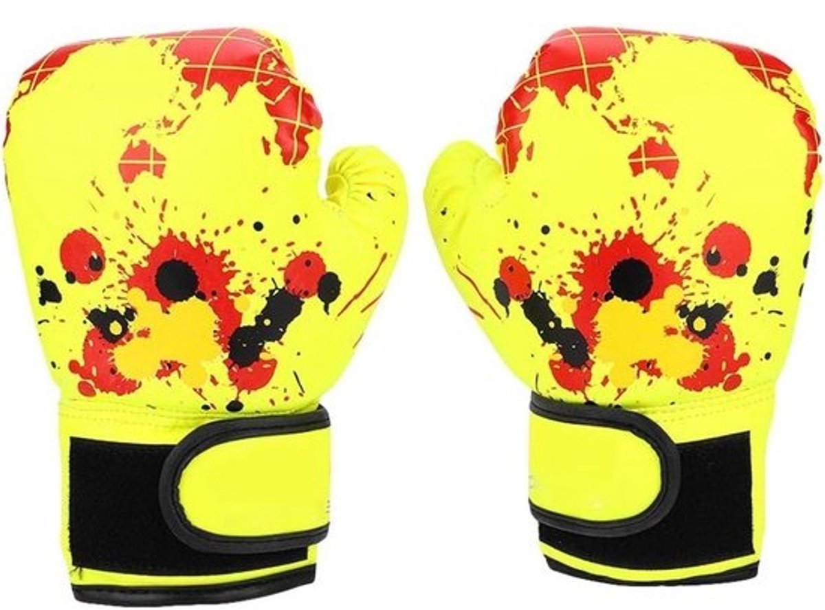 Veilige en comfortabele bokshandschoenen voor kinderen van 2 tot 11 jaar - Muay Thai en kickboksen, geel