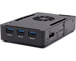 KKSB LattePanda 3 Delta Enclosure - LattePanda 3 Delta Black Aluminum Enclosure - Supports 8 SMA Antennas - ShopVlot