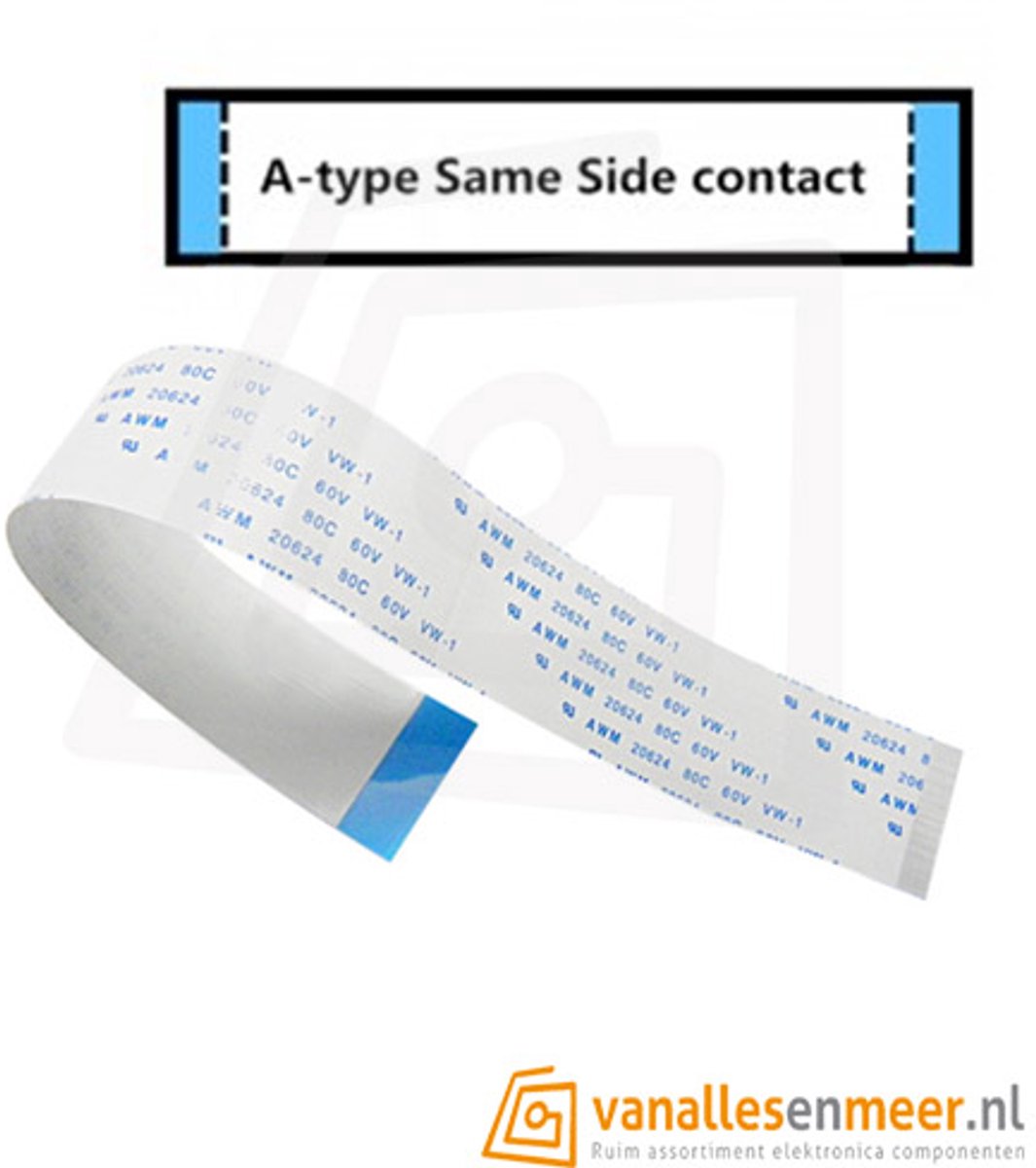 26Pin 500mm AWM 20624 80°C 60V VW-1mm FFC Flexible Flat Cable (A-Type)