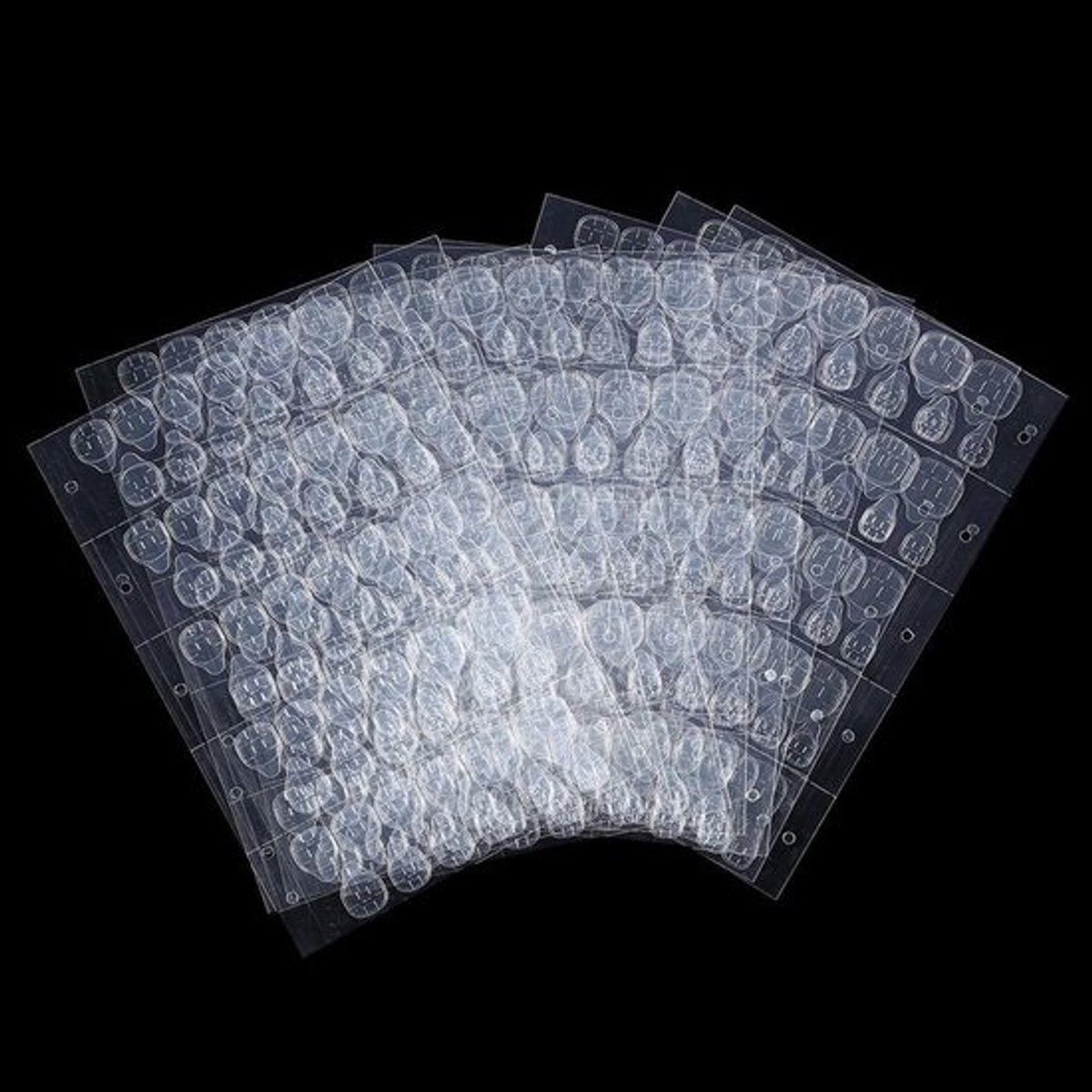 600 stuks - waterdichte dubbelzijdige kleeftabs voor nepnagels - Transparante stickers - Ademende jelly - Nagellijm - met 50 vellen - Plakband
